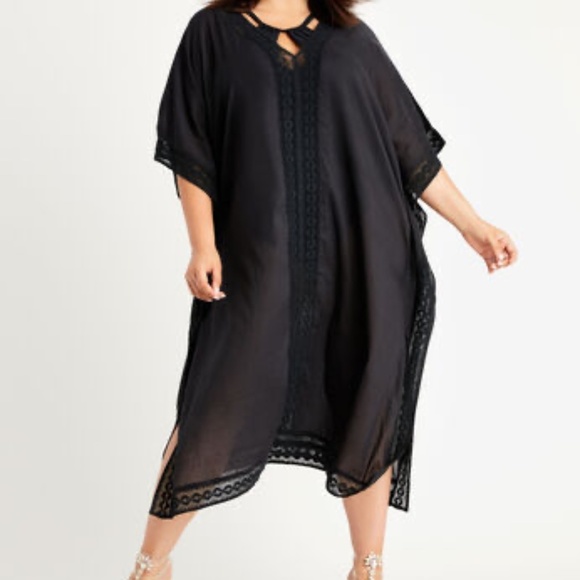Ashley Stewart Other - Ashley Stewart Dalin Crochet Trim Swim Cover NWT